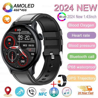 Women’s Sports Smartwatch with 1.43 in AMOLED Screen and Wellness Features