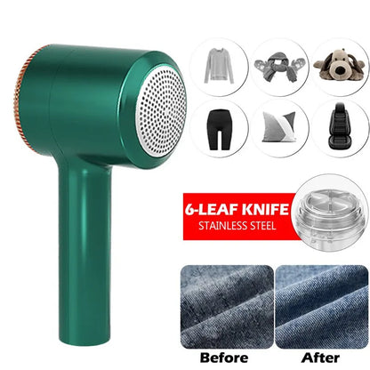 Electric Clothes Shaver with Stainless Steel Blades and Fast Charging
