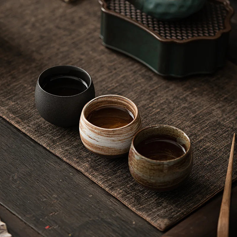 Japanese Style Handmade Stoneware Tea Cup – Ceramic Single Cup