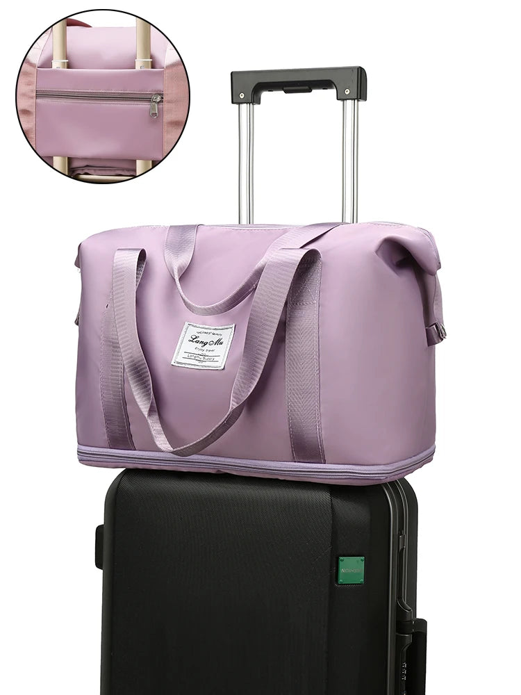 Waterproof Nylon Gym and Travel Tote Bag with Large Capacity