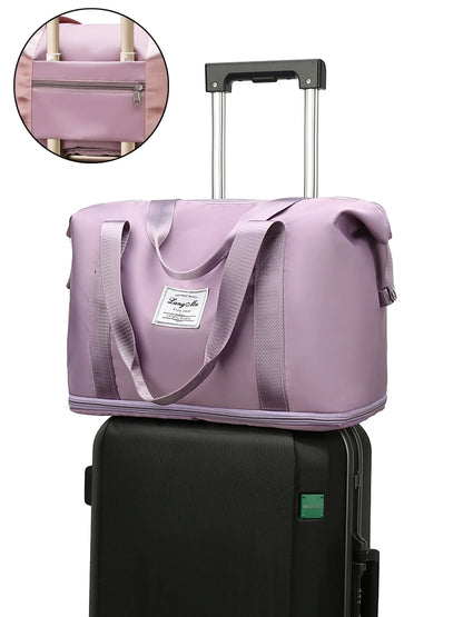 Waterproof Nylon Gym and Travel Tote Bag with Large Capacity