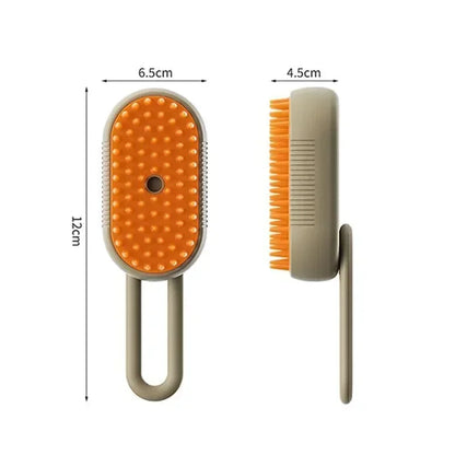 3-in-1 Steamy Pet Brush for Dogs and Cats with Grooming Spray