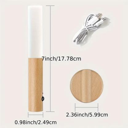 Wireless Motion Sensor Night Lamp LED Magnetic Rechargeable Light for Home