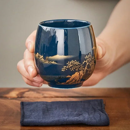 Handmade Japanese-Style Pottery Teacup for Single Serve Brewing