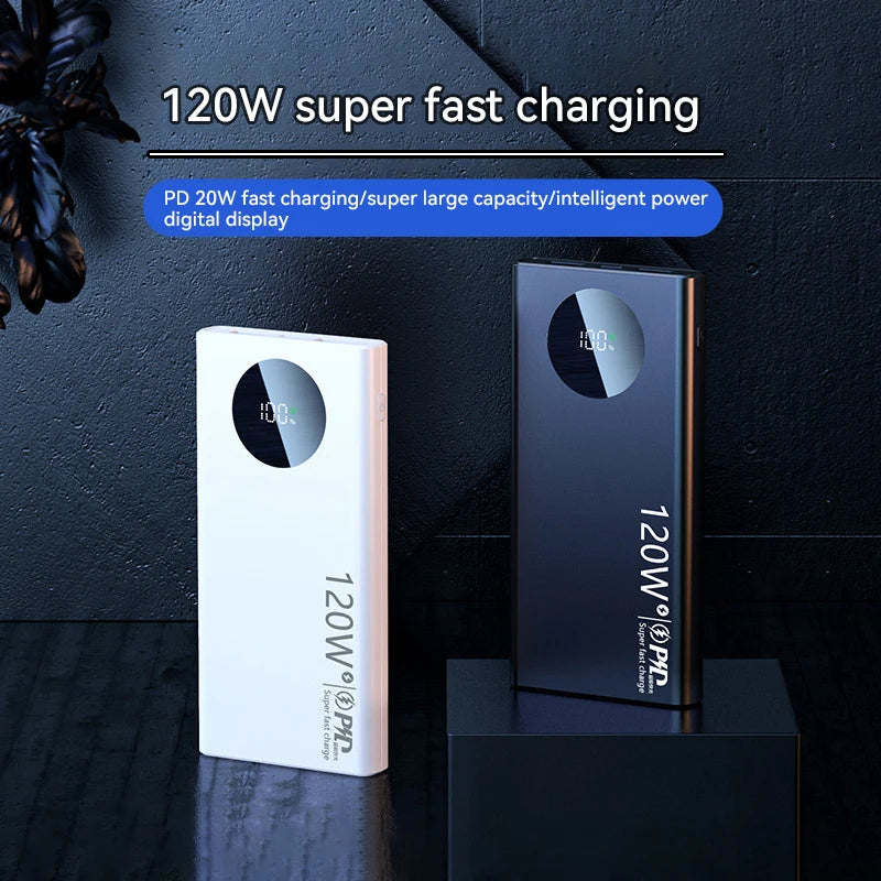 120W 50000mAh Portable Power Bank with Super Fast Charging and LED Display
