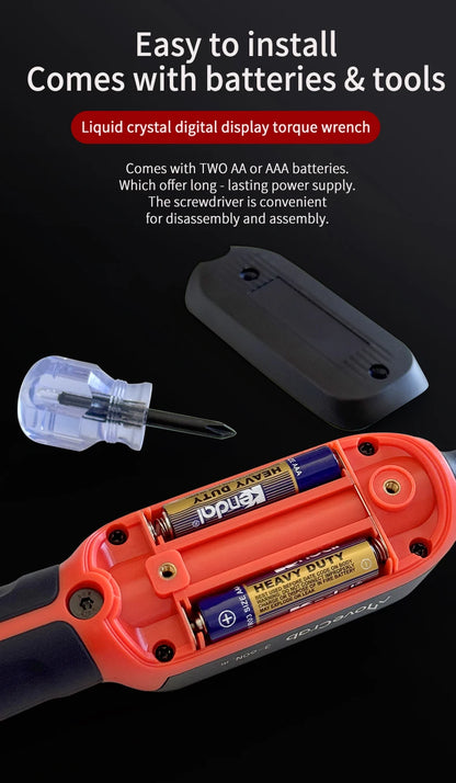 High Precision Digital Torque Wrench 1–340Nm for Automotive and Bike Repair Preset, LED, and Audible Alerts