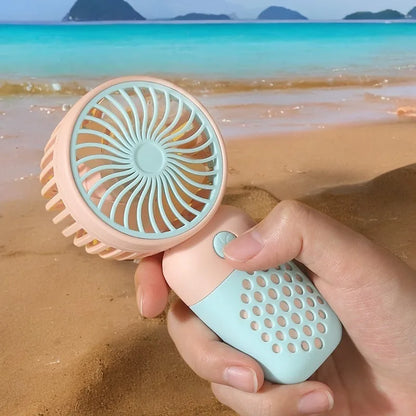Mini Rechargeable Pocket Fan with Removable Blades and USB Charging