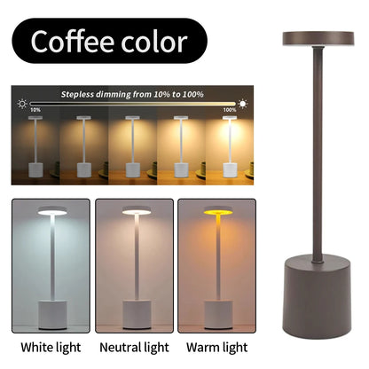 Classic LED Desk Lamp with 3 Colour Modes and Rechargeable Battery