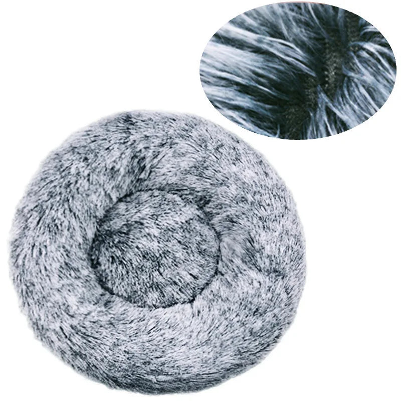 Round Pet Bed for Dogs and Cats Soft Plush