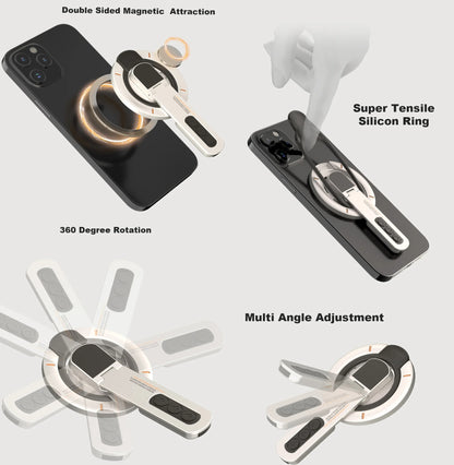 Magnetic Decompression Phone Stand with 360° Rotation for All Devices