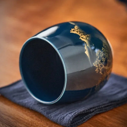Handmade Japanese-Style Pottery Teacup for Single Serve Brewing