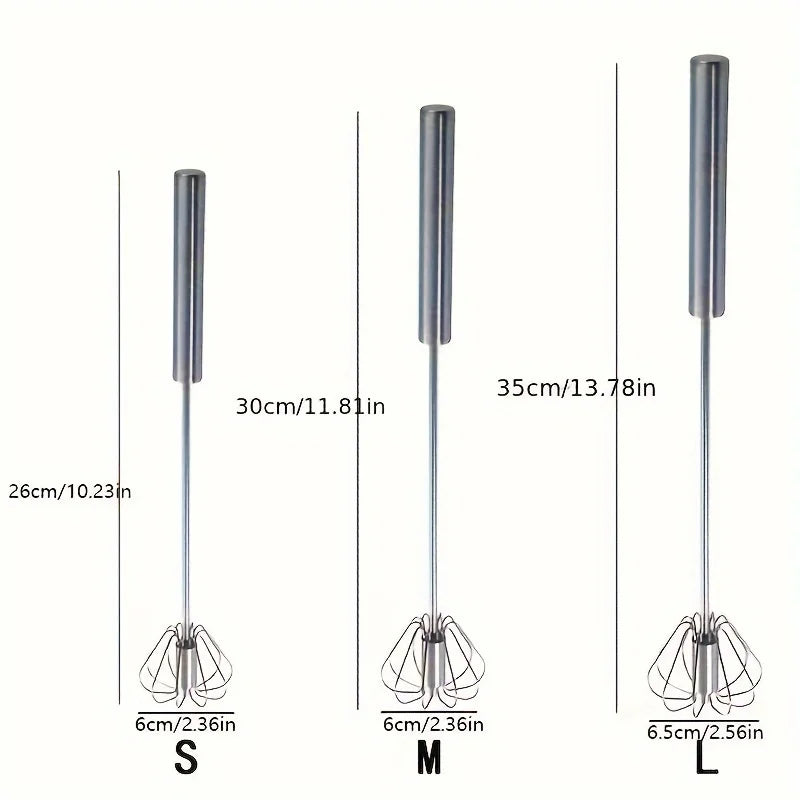 Stainless Steel Semi-Automatic Egg Beater for Easy Mixing and Whisking