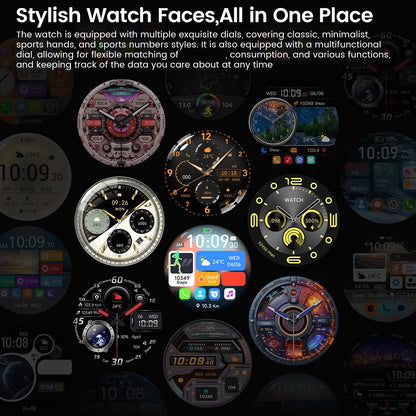 Smart Watch with 1.52" AMOLED Screen, Wireless Charging and Fitness Tracking