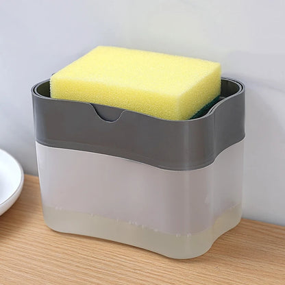 Portable Soap Dispenser for Dishes and Pots Easy-Press Kitchen Cleaning