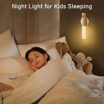Wireless Motion Sensor Night Lamp LED Magnetic Rechargeable Light for Home