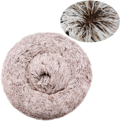 Round Pet Bed for Dogs and Cats Soft Plush