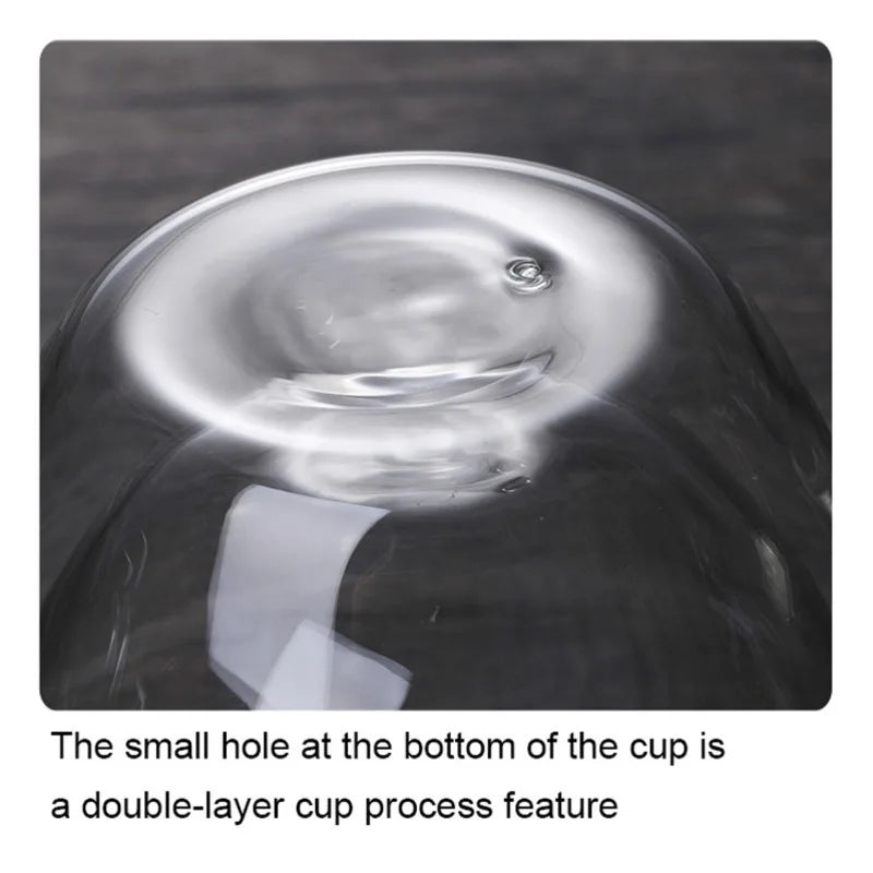 Transparent Borosilicate Double Wall Glass for Espresso, Drinks, and Desserts