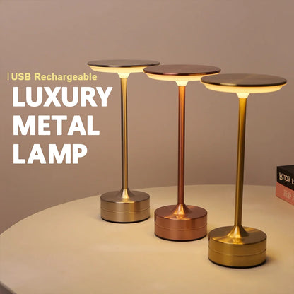 Modern Metal LED Desk Lamp with Stepless Brightness Adjustment