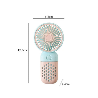 Mini Rechargeable Pocket Fan with Removable Blades and USB Charging