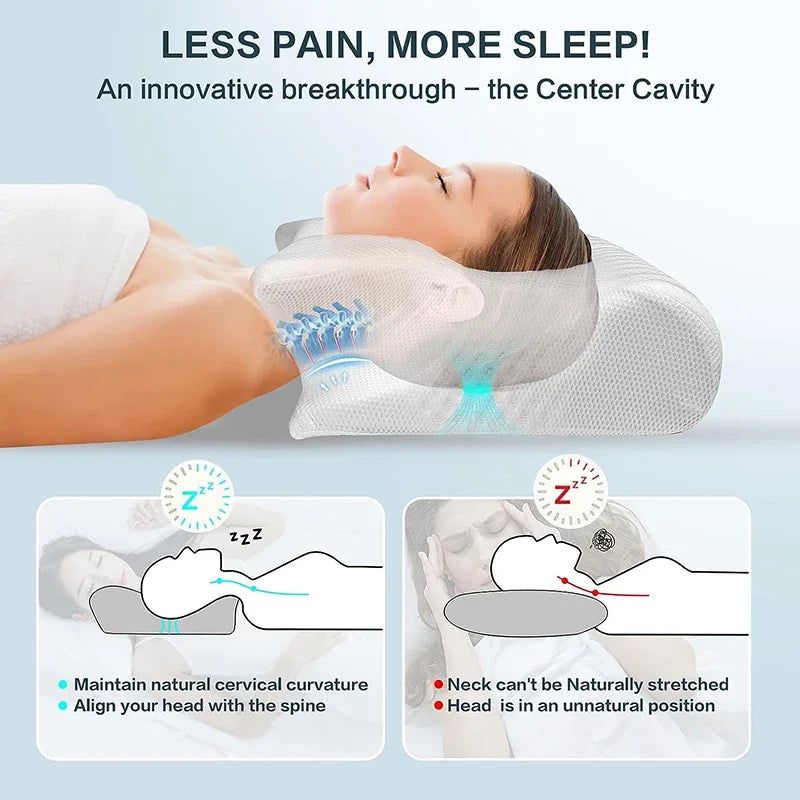2-in-1 Contour Orthopaedic Neck Support Pillow Memory Foam