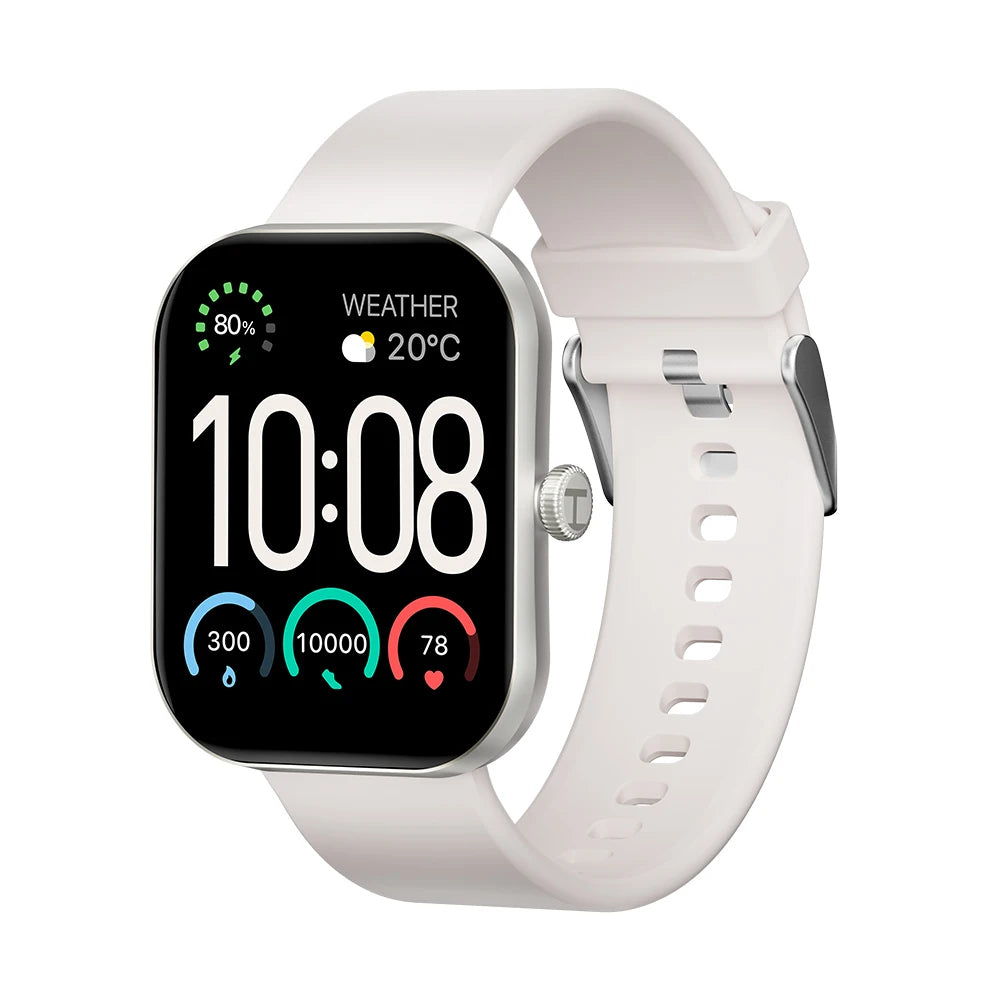 2.01" HD Display Fitness Smartwatch with Voice Assistant and IP68 Waterproof