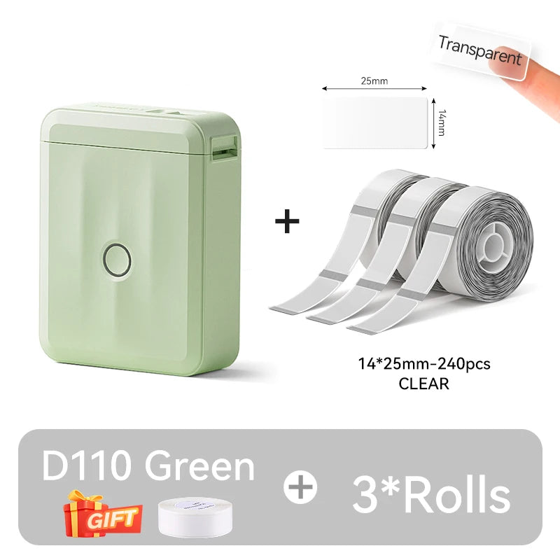Portable NIIMBOT D110 Label Maker with Tape and App Support
