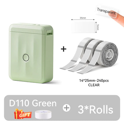 Portable NIIMBOT D110 Label Maker with Tape and App Support