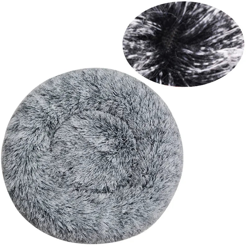 Round Pet Bed for Dogs and Cats Soft Plush