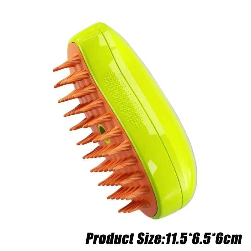 3-in-1 Steamy Pet Brush for Dogs and Cats with Grooming Spray