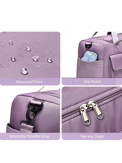 Lightweight Overnight Bag for Women with Dry-Wet Separation and 35L Capacity