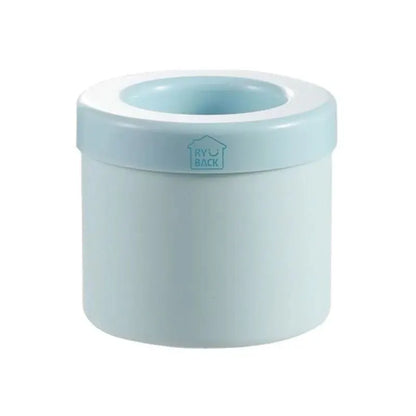 Silicone Round Ice Cube Mold with Compact Ice Bucket for Home and Bar Use