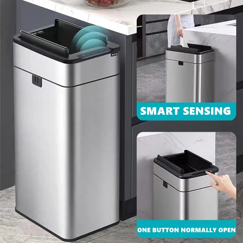 Automatic Sensor Bin 20L Stainless Steel Smart Trash Can