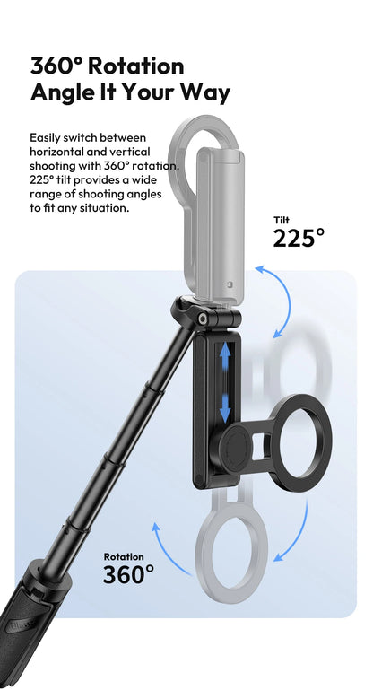 3-in-1 Wireless Phone Tripod Grip with MagSafe Mount and Remote