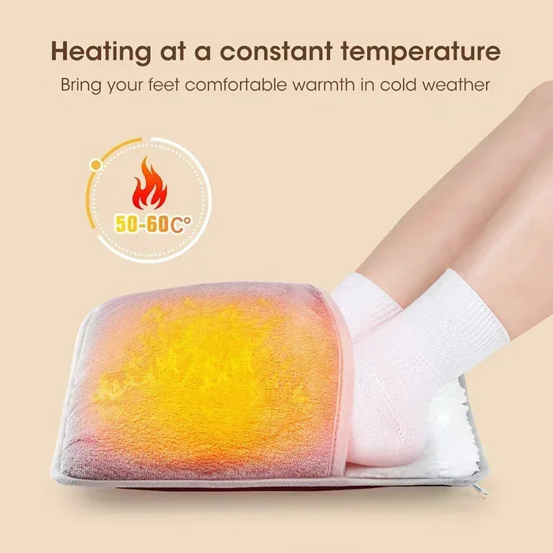 Portable Heated Foot Mat for Home, Office or Bed Use