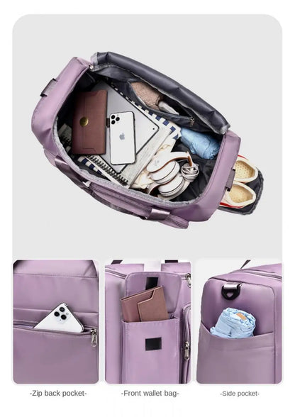 Lightweight Overnight Bag for Women with Dry-Wet Separation and 35L Capacity