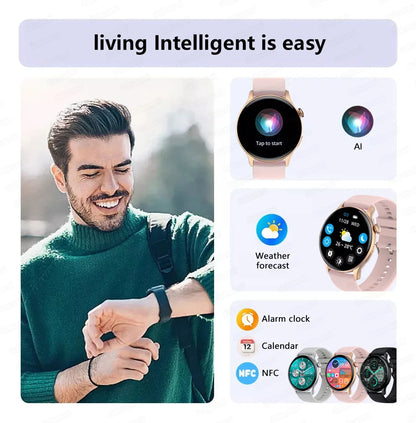 Women’s Sports Smartwatch with 1.43 in AMOLED Screen and Wellness Features