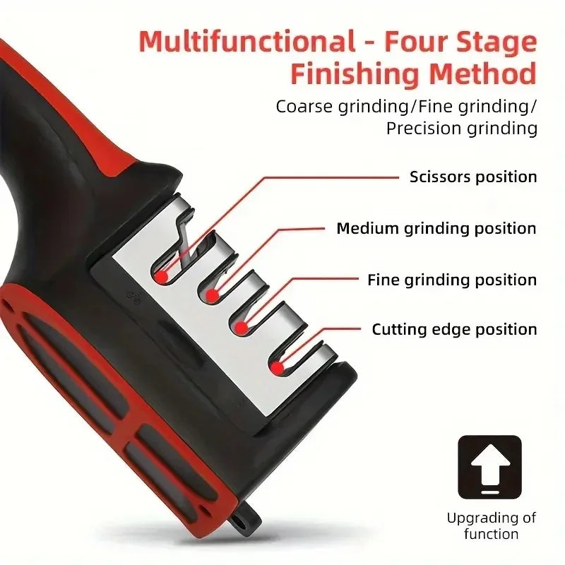 Multi-Purpose 3-Stage Knife Sharpener for Honing and Polishing