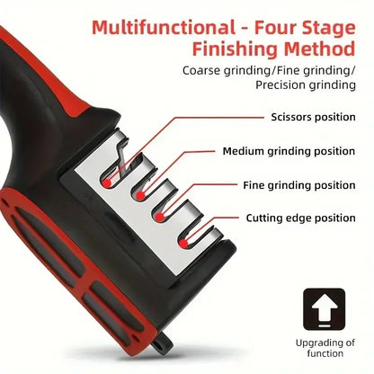 Multi-Purpose 3-Stage Knife Sharpener for Honing and Polishing