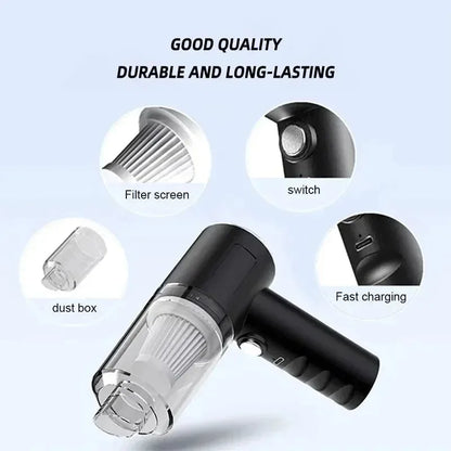 Portable USB Rechargeable Vacuum for Car, Keyboard and Home Use