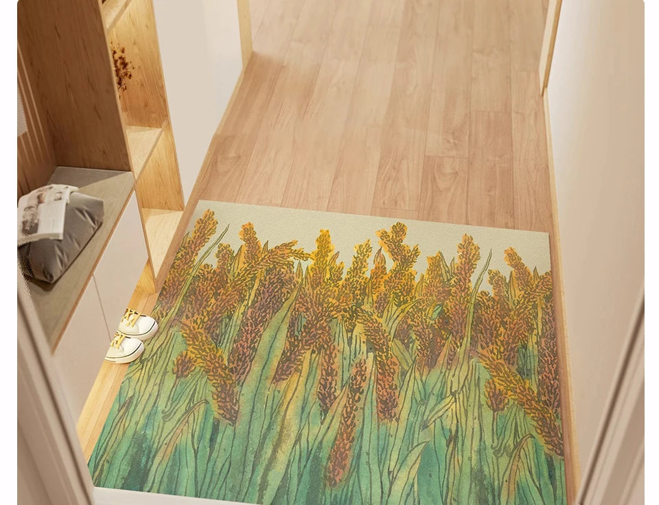 Large Non-Slip PVC Leather Door Mat Waterproof & Oil-Proof Entrance Rug