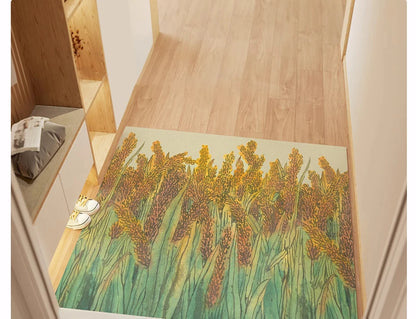 Large Non-Slip PVC Leather Door Mat Waterproof & Oil-Proof Entrance Rug