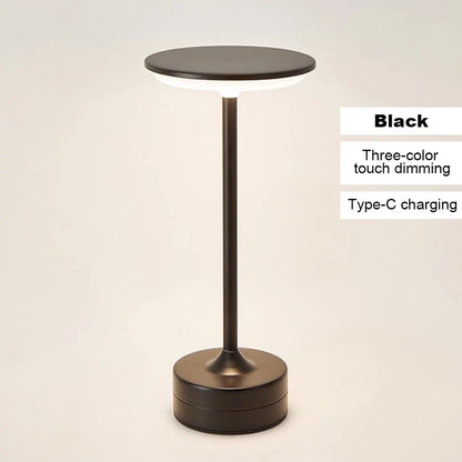 Modern Metal LED Desk Lamp with Stepless Brightness Adjustment