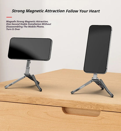 Universal Magnetic Phone Tripod Stand for Desk and Travel