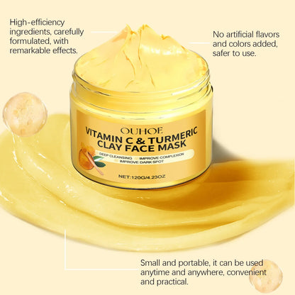 Vitamin C & Turmeric Exfoliating Facial Mask for Deep Pore Cleansing