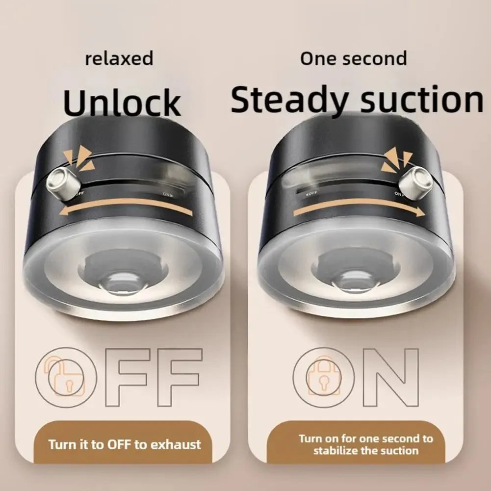 Double-Sided Magnetic Suction Phone Mount with Vacuum Grip