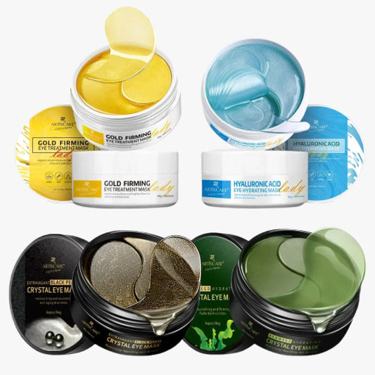 Moisturising Collagen Gel Eye Masks with Hyaluronic Acid & Gold