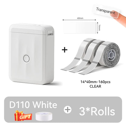 Portable NIIMBOT D110 Label Maker with Tape and App Support