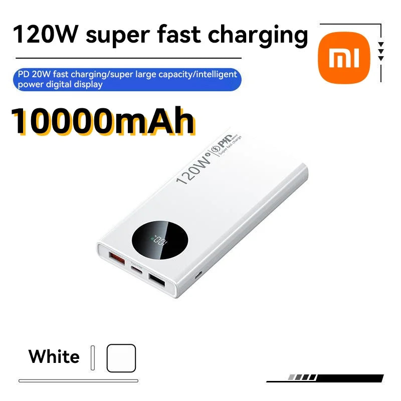 120W 50000mAh Portable Power Bank with Super Fast Charging and LED Display