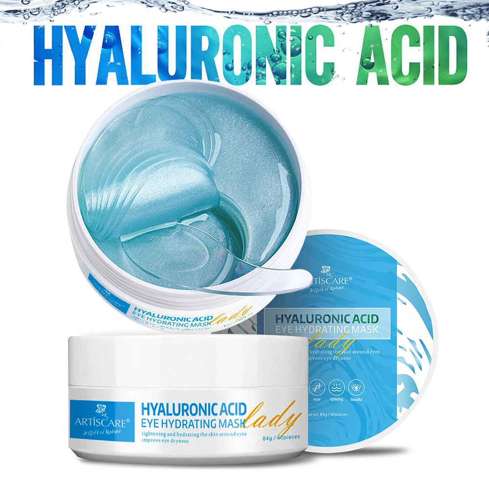 Moisturising Collagen Gel Eye Masks with Hyaluronic Acid & Gold