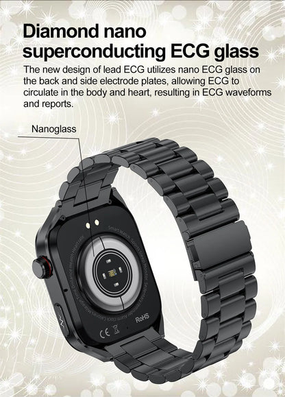 2.04" Smartwatch with Voice Calls, ECG & Full Health Monitoring